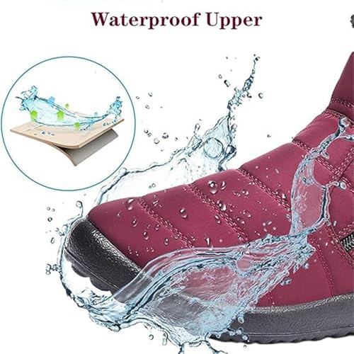 Giltpeak Boojoy Winter Boots, Indicativey Snow Boots Non-Slip Waterproof Fur Lining Thickening Warm Ankle Snow Boots for Women3