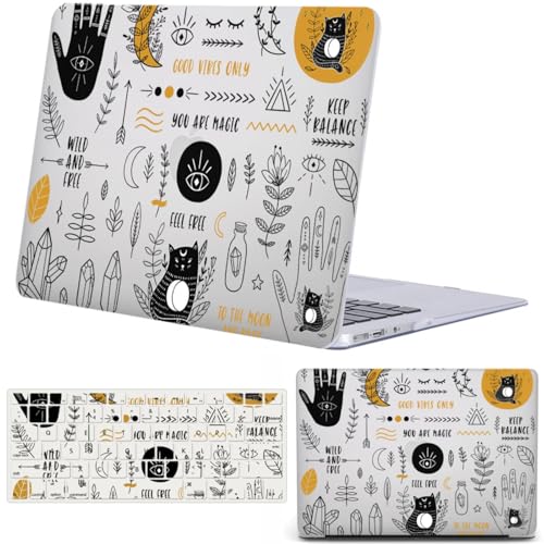 Coque MacBook Pro 13 rigide contre les rayures avec membrane de protection clavier Chat Calico