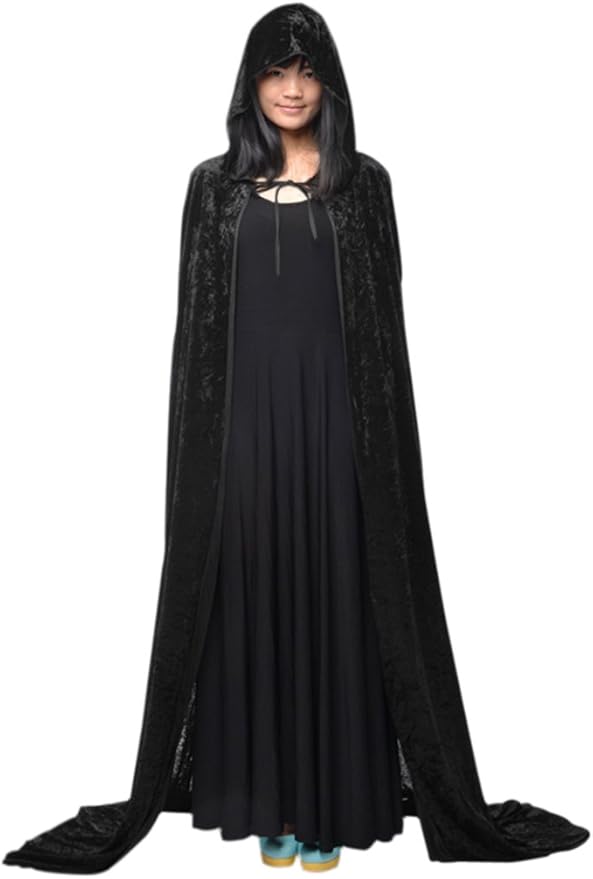floor length black cloak