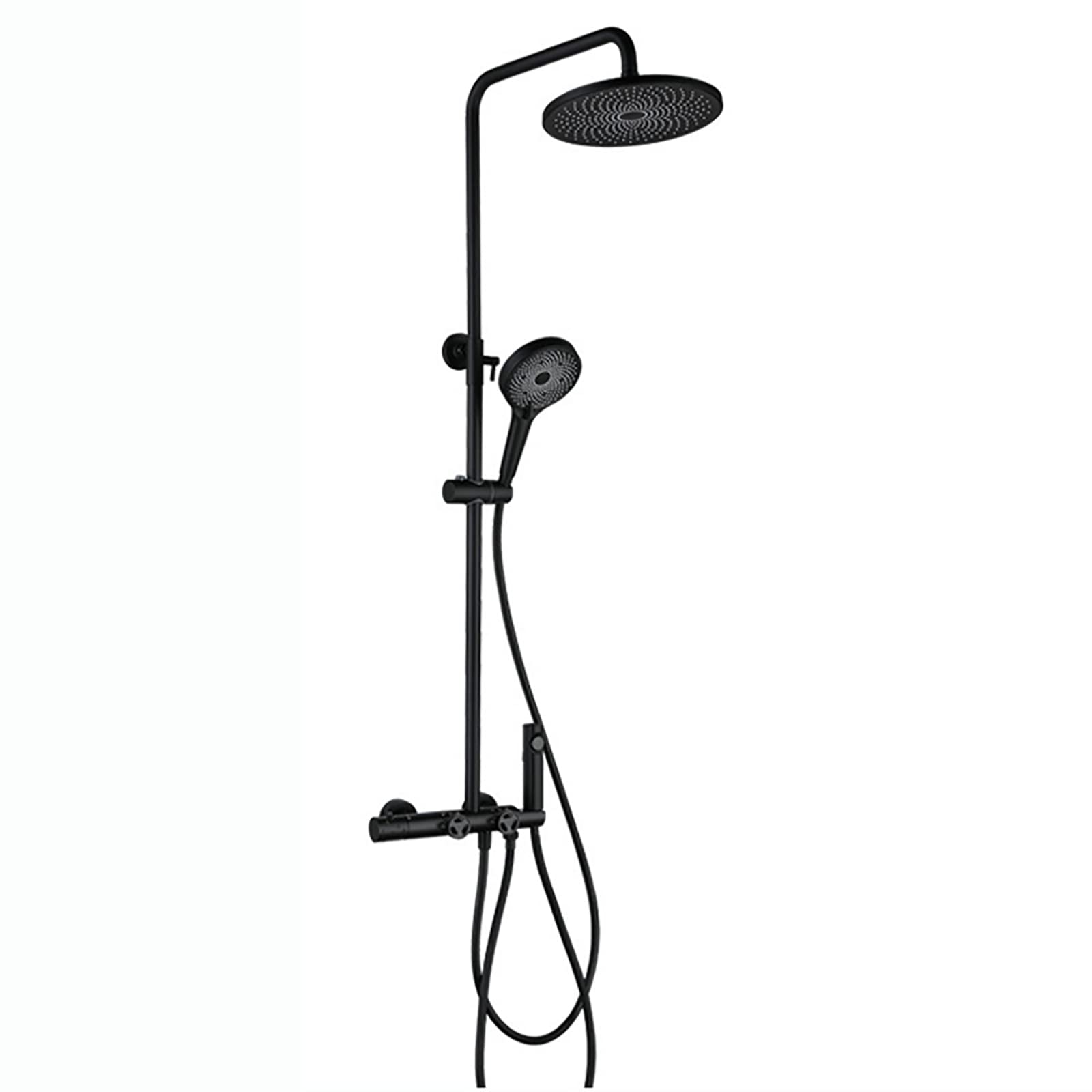 Système de douche à effet pluie thermostatique mural de 8 pouces