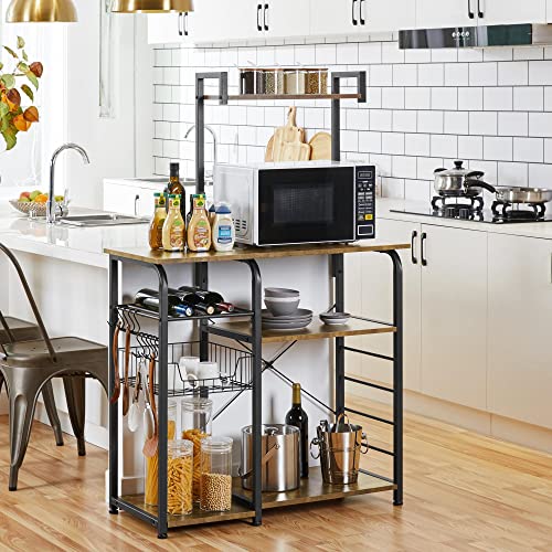Topeakmart TP-00093851 55In Industrial Kitchen Baker'S Rack, Utility Storage Shelf Unit W/Storage & 10 Hooks thumb #6