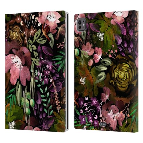 Étui en cuir Chaos Floral pour iPad Pro 11 M4 M5 finition Anis