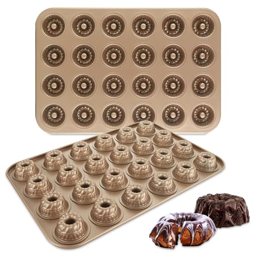 LDHHYH 2-Pack Mini Bundt Pan 24-Cavity