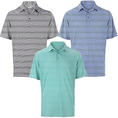 Woodworm Tournament Stripe Golf Polo Shirt 3 Pack Cover