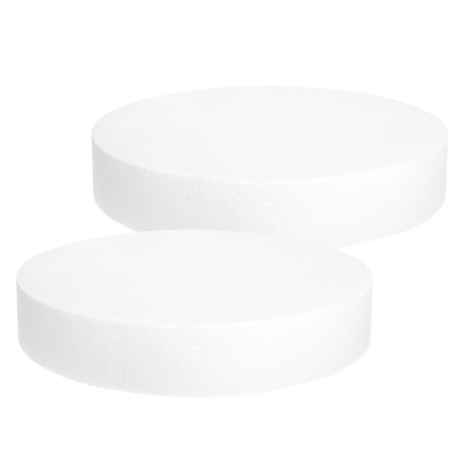 Mousse pour gâteau rond polystyrène 30 cm support blanc mariage