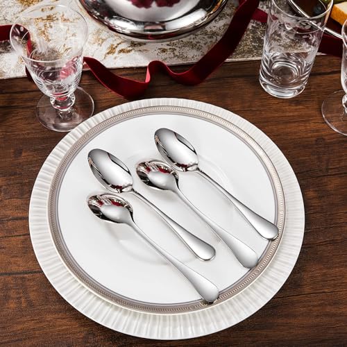 Royalrose Premium Aria 4-Piece 7.6 Inch Spoon Silverware (4, Dinner Spoons) by Royalrose - Image 5