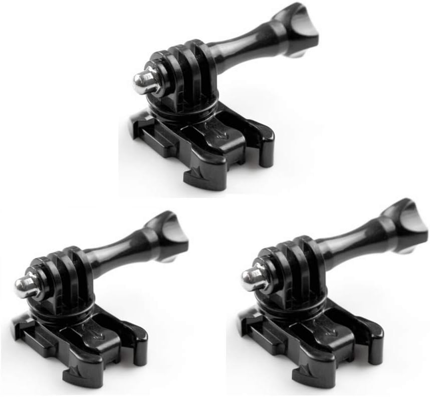 3 PCS 360 Degree Rotate Screw Swivel Mount Helmet Strap Buckle Adapter Holder Mount for GoPro 11/10/9/8/7/6/5 Black,Session 5/4 Action Cameras