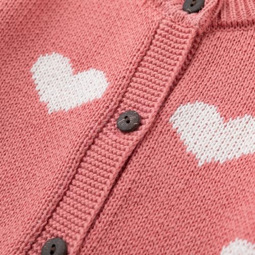Image of Simplee kids Baby Girl Thin Sweater Solid White Pink Cardigans for Toddler 0-3Years