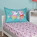 NoJo Peppa Pig 2 Piece Toddler Sheet Set Fitted Bottom Sheet and Reversible Pillowcase, Pink and White