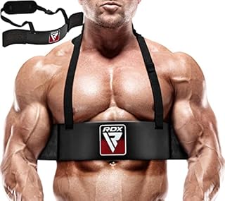 RDX Arm Blaster Biceps Triceps, 23 Fitness Curl Support Isolator, Weightlifting Bodybuilding Muscle Builder Big Arms Extension, Adjustable 42 Strap, 6mm Neck Pad, Curved Design, Thick Elbow Padding