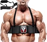 RDX Arm Blaster Biceps Triceps, 23” Aluminum Fitness Curl Support Isolator, Weightlifting Muscle Gains Big Arms Extension Builder, Adjustable 42” Strap, 6MM Neck Pad, Curved Design, Thick Padding
