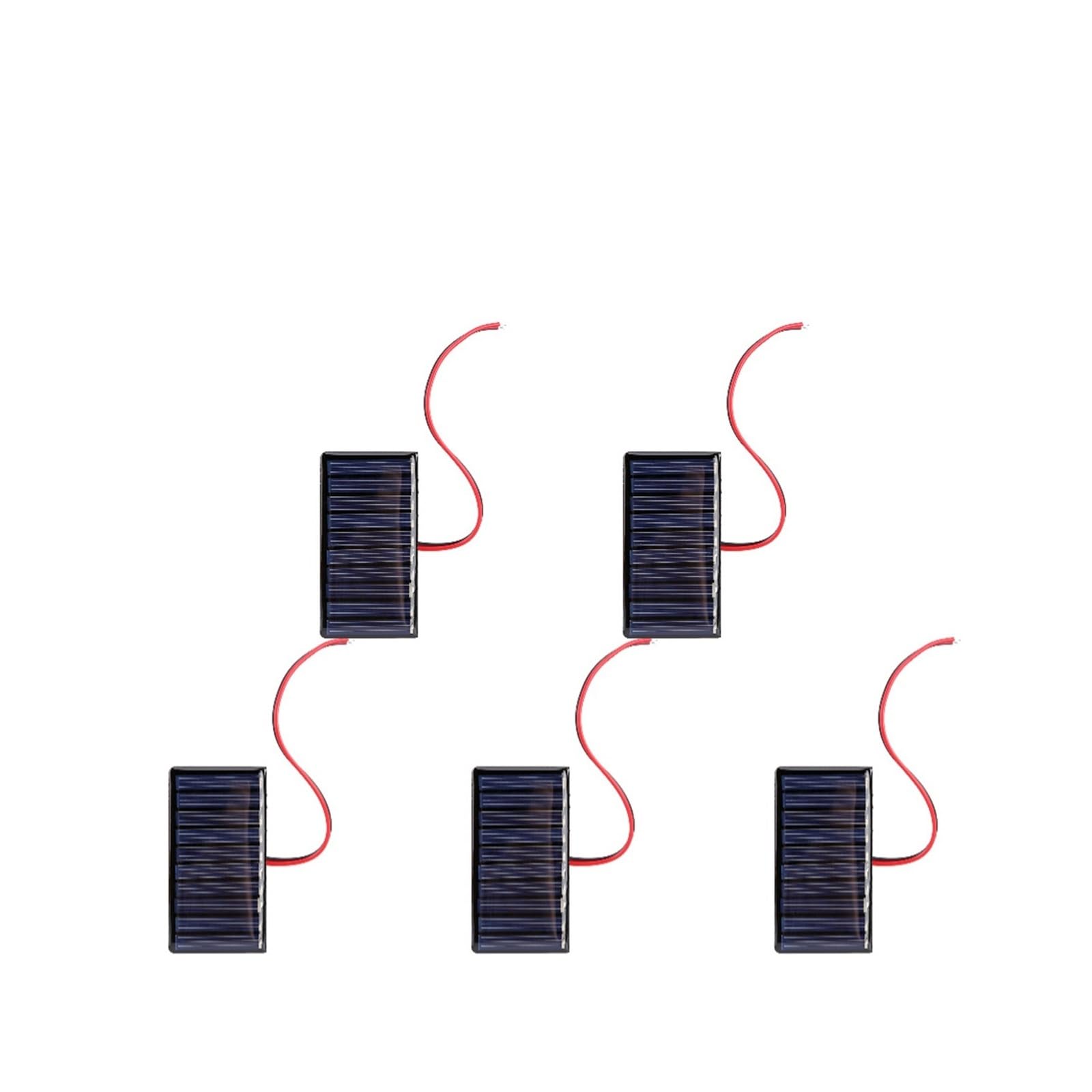 5V 75mA Solar Panel Mini Solar System Polysilicon Board Solar Cell Polycrystalline Solar Epoxy Panel(5pcs 5V 0.3W)