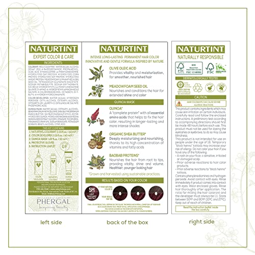 Naturtint Permanent Hair Color, 5M Light Mahogany Chestnut, Plant Enriched, Ammonia Free, Long Lasting Gray Coverage and Radiante Color, Nourishment and Protection - Thumbnail 2