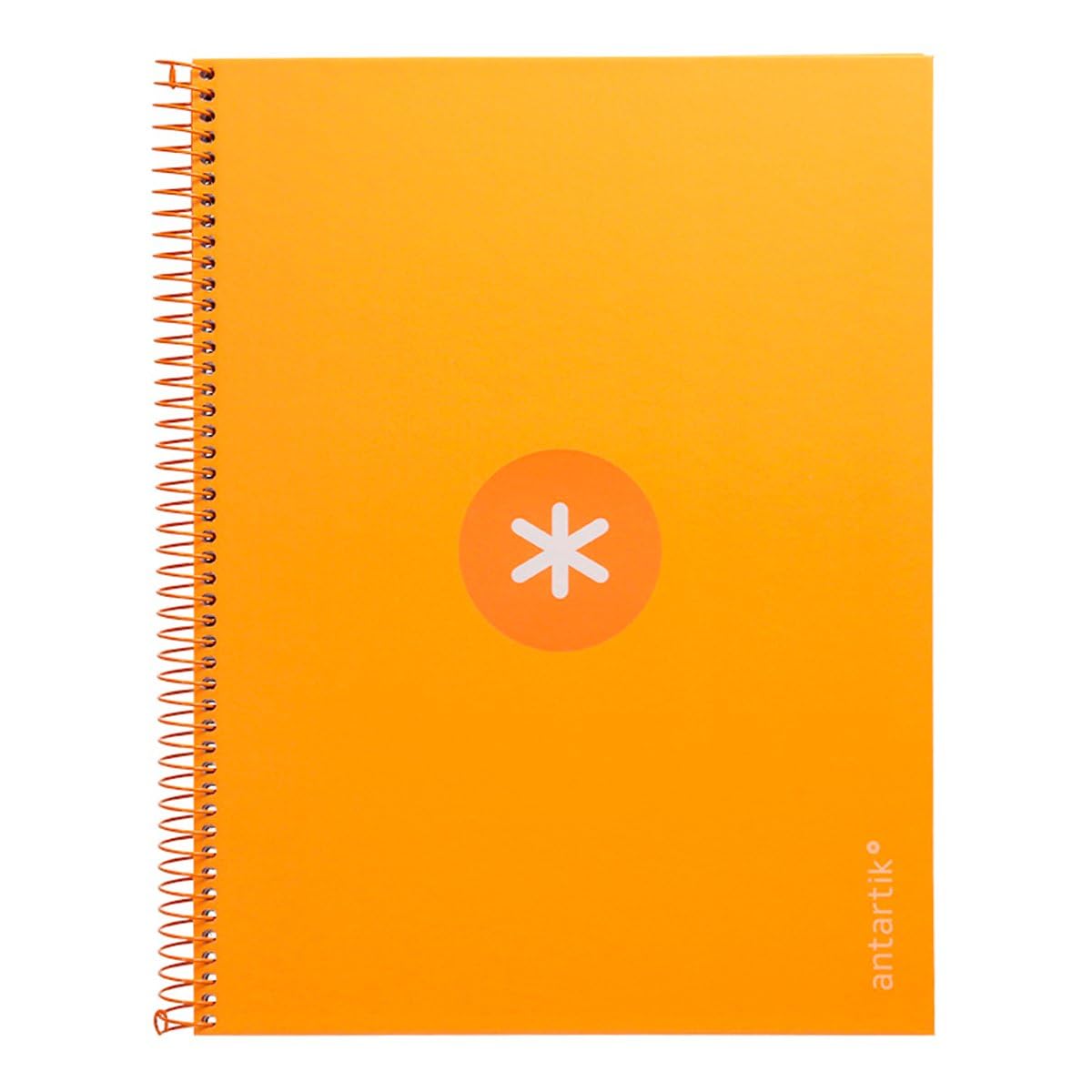 Antartik Liderpapel Spiral Notebook A4 Micro Cover Lined 80h 90g Square 5mm 1 Band 4 Drills Mustard