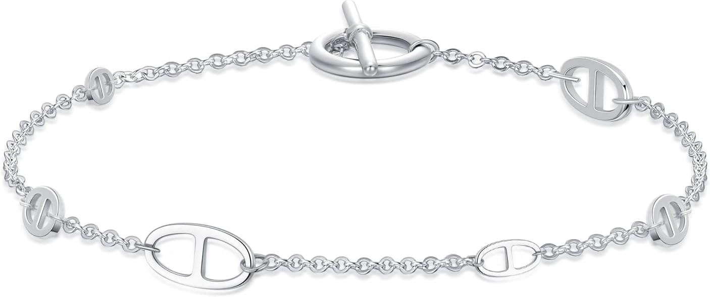 WINNICACA 925 Sterling Silver Bracelets for Women Adjustable Star Charm Bracelet Elegant Jewelry Christmas Gift for Wife Mom Girlfriend