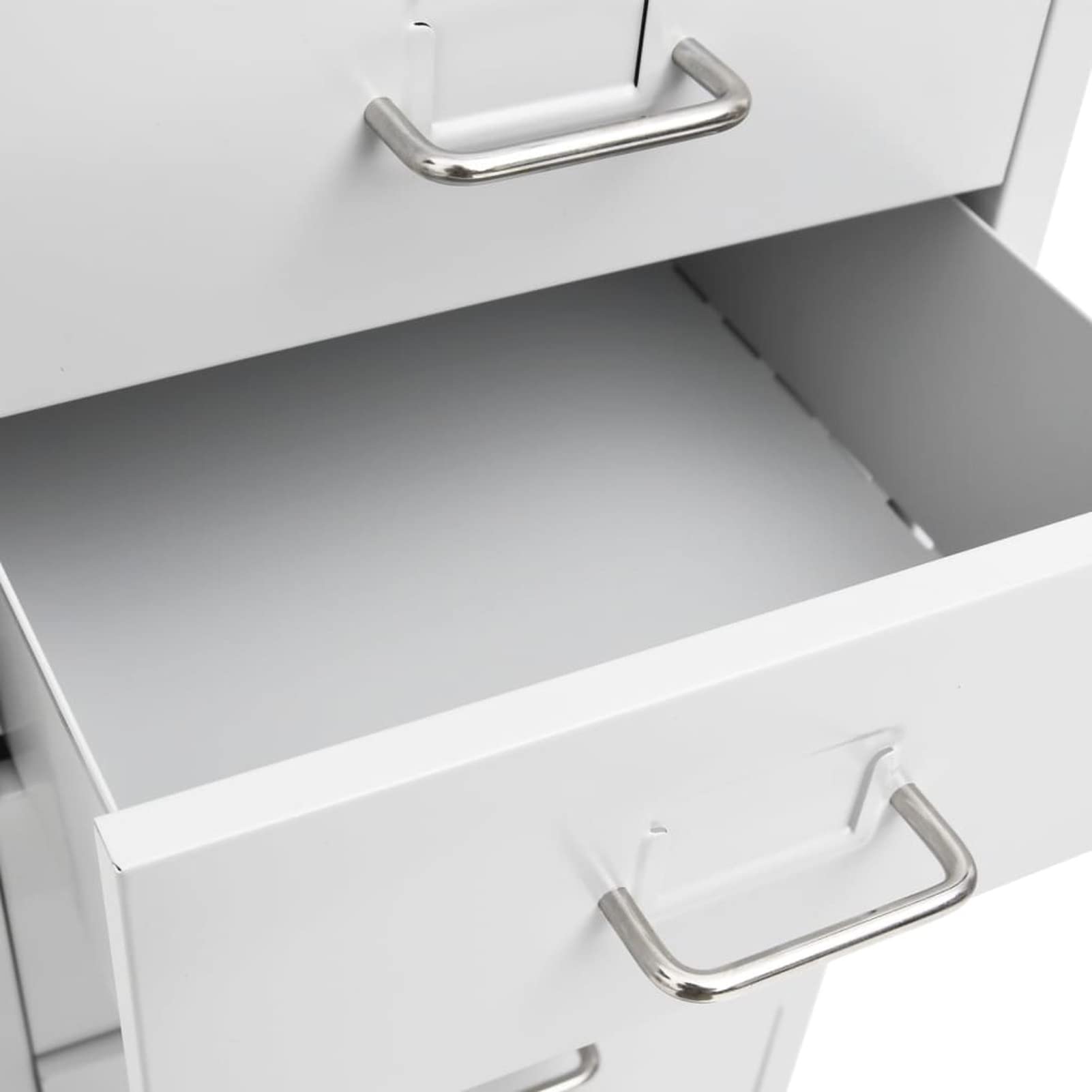 ARKEM Cassettiera, Mobiletto da Ufficio con Serratura,Regolabile per Cartelle Sospese, Superficie Testurizzata, per Ufficio, Studio,Schedario Mobile Grigio 28x41x109 cm in Metallo