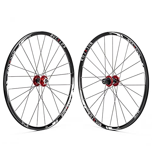 BUCKLOS Mountain Bike Wheelset 26/27.5/29, Disc Brake Bike Wheels for 7-11 Speed Cassette, 24H Carbon Hub Bicycle Wheels Quick Release, Low Resistant Flat Spokes MTB Wheelset BUCKLOS Mountain Bike Wheelset 26"/27.5"/29", Disc Brake Bike Wheels for 7-11 Speed Cassette, 24H Carbon Hub Bicycle Wheels Quick Release, Low Resistant Flat Spokes MTB Wheelset