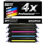 hp 124a magenta toner cartridge Contenu de la livraison et portée : 4 toners (1 jaune/jaune avec environ 2 000 pages, 1 x bleu/cyan avec environ 2 000 pages, 1 x rouge/magenta avec environ 2 000 pages, 1 x noir/noir avec environ 2 500 pages), données de portée à 5 % de couverture