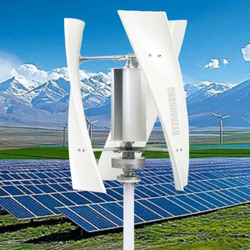 HYZHANHONG Generador de turbina eólica de Eje Vertical de Baja Velocidad 6000W 12V -220V Energía Libre Turbina eólica doméstica con Controlador para casa, Barcos, iluminación callejera,24v