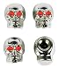 Custom Accessories 16220 Chrome Skull Style Valve Cap -, Pack of 4