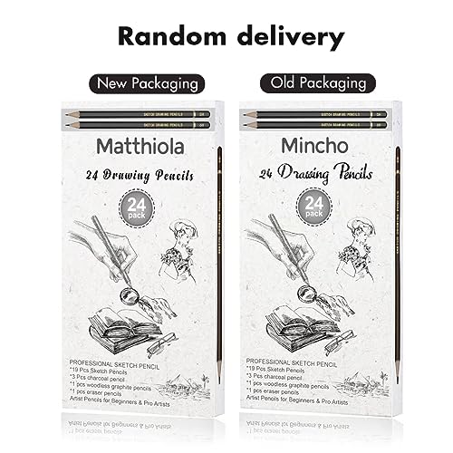 Sketching Pencil Set - 24 Pieces Drawing Sketch Pencil Hb,B,2B,3B,4B,5B,6B,7B,8B,10B,12B,14B,H,2H,3H,4H,5H,6H,7H, Includes Charcoal, Eraser, Graphite Pencils For Beginners & Pro Artists #TOP3