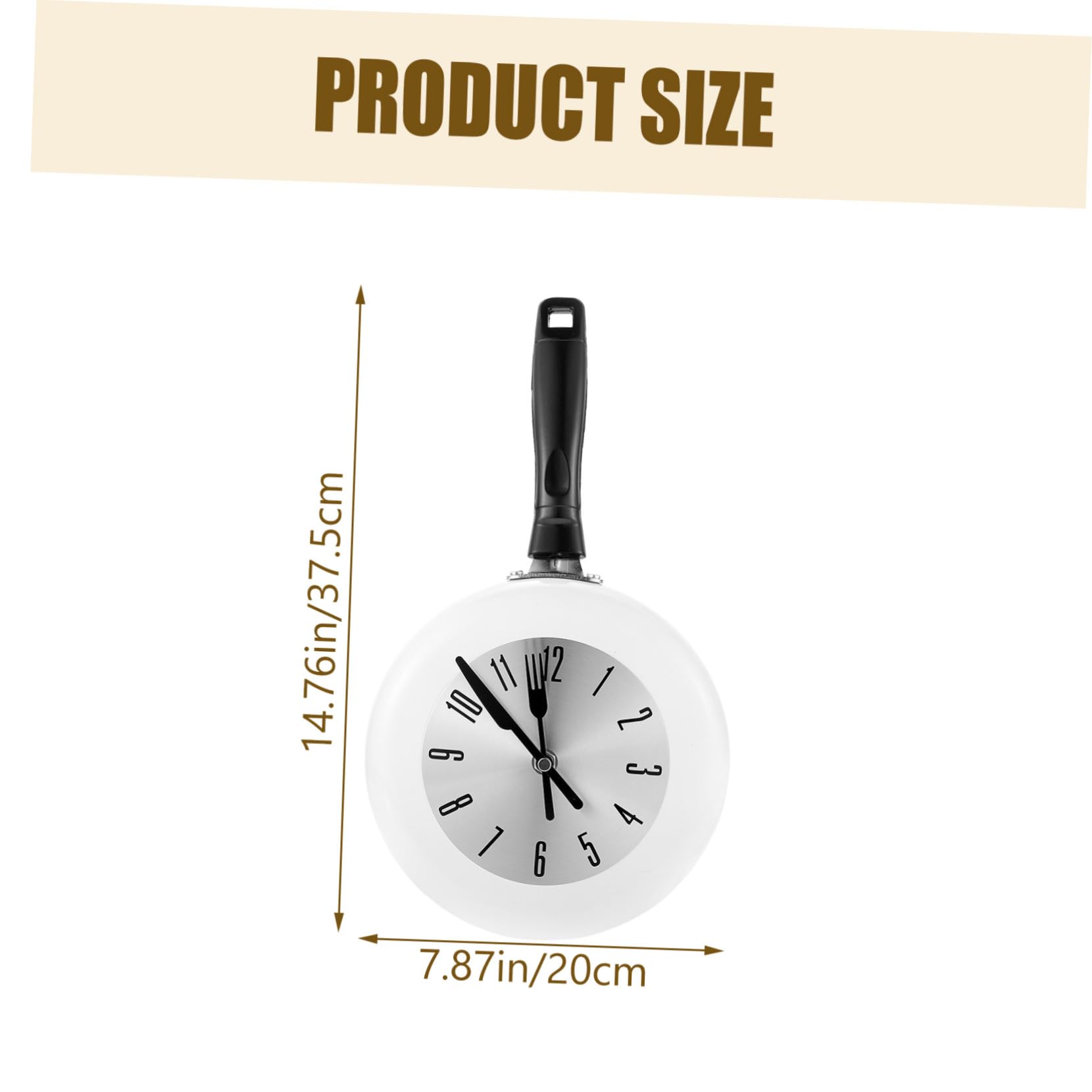 Orologio da Parete Design Rotondo per Cucina Bianco Combinazione Classica e di Viaggio Accurato e Silenzioso in Acciaio Inossidabile e Plastico