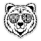 Mama Bear Cool Shades Sticker - 3' Laptop Sticker - Waterproof Vinyl for Car, Phone, Water Bottle - Mama Bear Decal