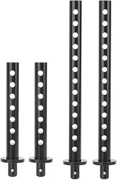 4pcs Aluminum Alloy Front Rear Shell Columns for RGT 1/10 EX86100 RC Car, Replacement Spare Parts Compatible with RGT EX86100, Durable and Easy Install Black R86018BL
