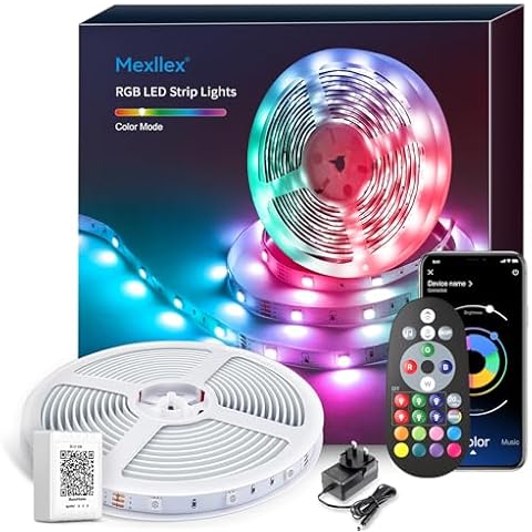 Mexllex 15M Bluetooth LED Strip Lights Cover