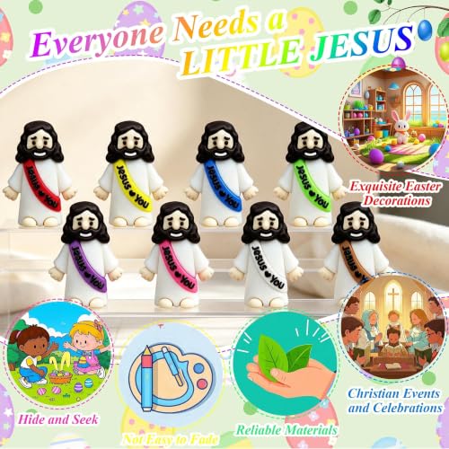 XiawaLangzhuo 200 Pcs Little Jesus Figures Easter Mini Rubber Jesus Toys to Hide and Seek, Little Pocket Miniatures Religious Party Favors Baptism Gifts Sunday School Easter Egg Stuffers by XiawaLangzhuo - Used condition - Image 6