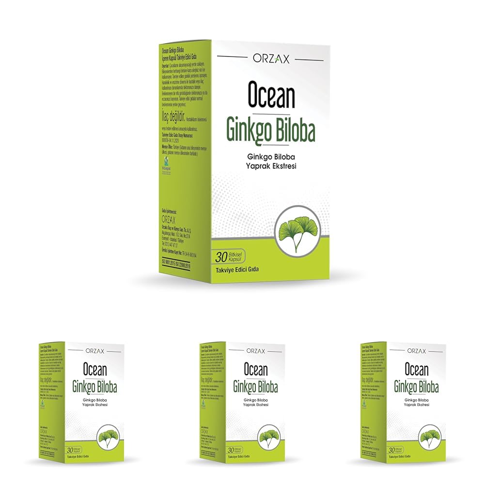 Orzax Ocean Ginkgo Biloba 30 Kapsül (4 paketi)