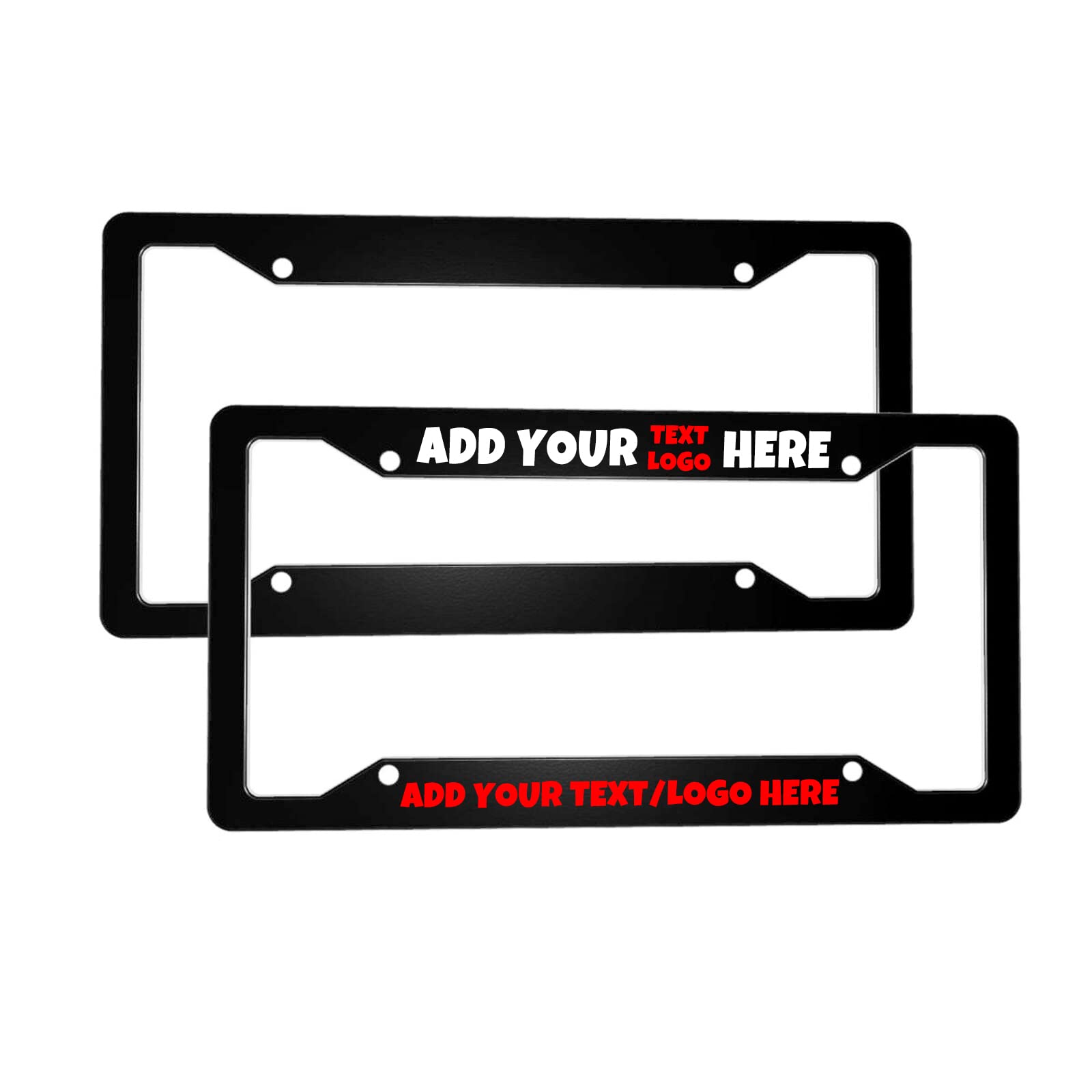 Custom License Plate Frame - Personalized Aluminum Car Tag Holder With Your Text