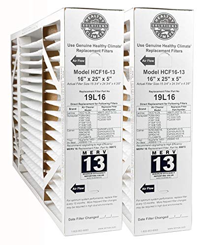 Lennox 19L16-16 x 25 x 5 Healthy Climate HCF16-13 Air filter MERV 13 (2-Pack)