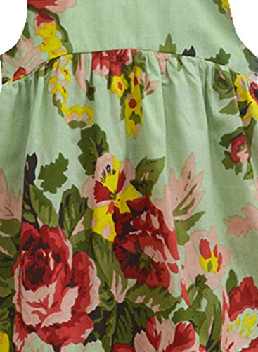 Image of A.T.U.N. (ALL THINGS UBER NICE) Girls Cotton High-Low Mini Dress | Printed Sleeveless Party Dress for Girls