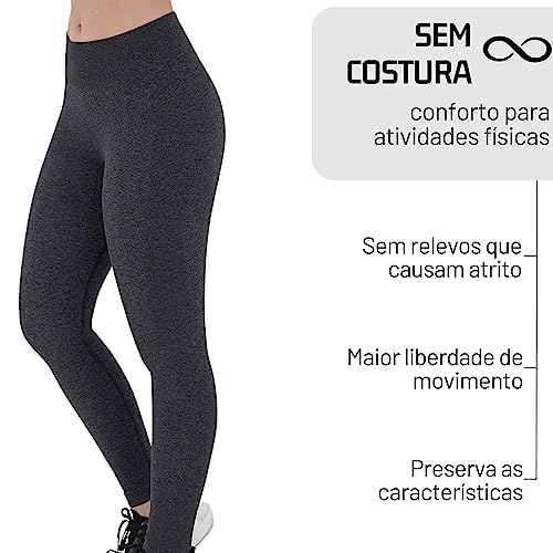 Calça Legging Lupo Sem Costura Feminino Adulto | Grafite | P
