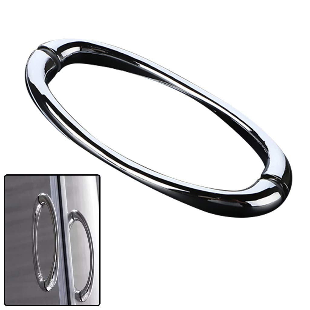 Mampara de ducha Conjuntos manija de la puerta |Baño de puerta del botón Sustitución de piezas de hardware for la puerta de cristal Ambos Lados Tire, 145 mm de agujero en agujero, cromo pulido