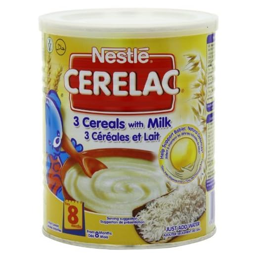Nestlé Cerelac 3 cereales con milk, 400 gramos Can (unidades 4)