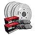 R1 Concepts Front Rear Brakes and Rotors Kit |Front Rear Brake Pads| Brake Rotors and Pads| Optimum OEp Brake Pads and Rotors WGUN2-63002