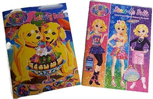 Lisa Frank Paper Dolls and Coloring Activity Book Bundle - 2 Items