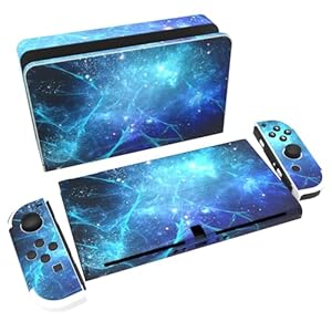 PlayVital Blauer Nebel Skin für Switch OLED