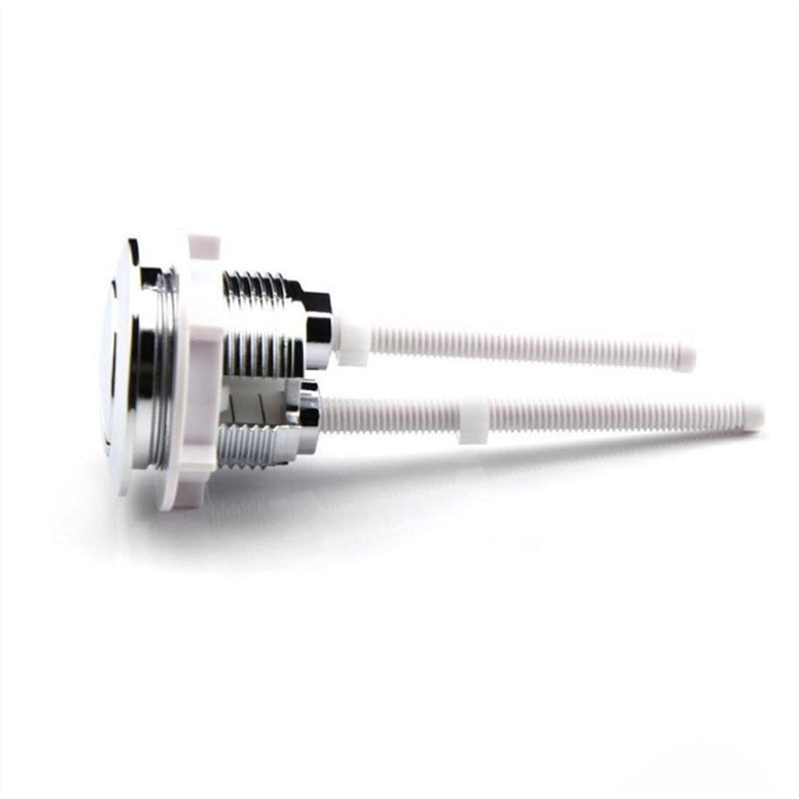pulsante di scarico WC, Pulsante di scarico for serbatoio dell'acqua del WC a doppio, aste da 38 mm, accessori for bagno, pulsante, interruttore, argento