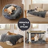 Bedsure Hundedecke für Haustier Hunde Katzen Welpen Weiche Warme Matte, flauschig und weich, Titan Grau 60x80 cm