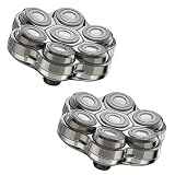 SUPERNB 2Pack 7D Pro Blade Replacement Heads for SHPAVER Head Shaver, Sliver