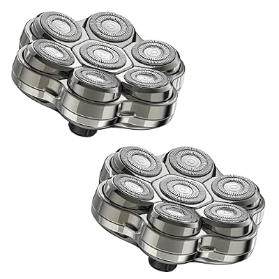 SUPERNB 2Pack 7D Pro Blade Replacement Heads for SHPAVER Head Shaver, Sliver