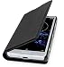 Produktbild WIIUKA Echt Ledertasche - TRAVEL - für Sony Xperia XZ2 COMPACT, mit Kartenfach, extra Dünn, Tasche Schwarz, Premium Design, Leder Hülle kompatibel mit Sony Xperia XZ2 COMPACT