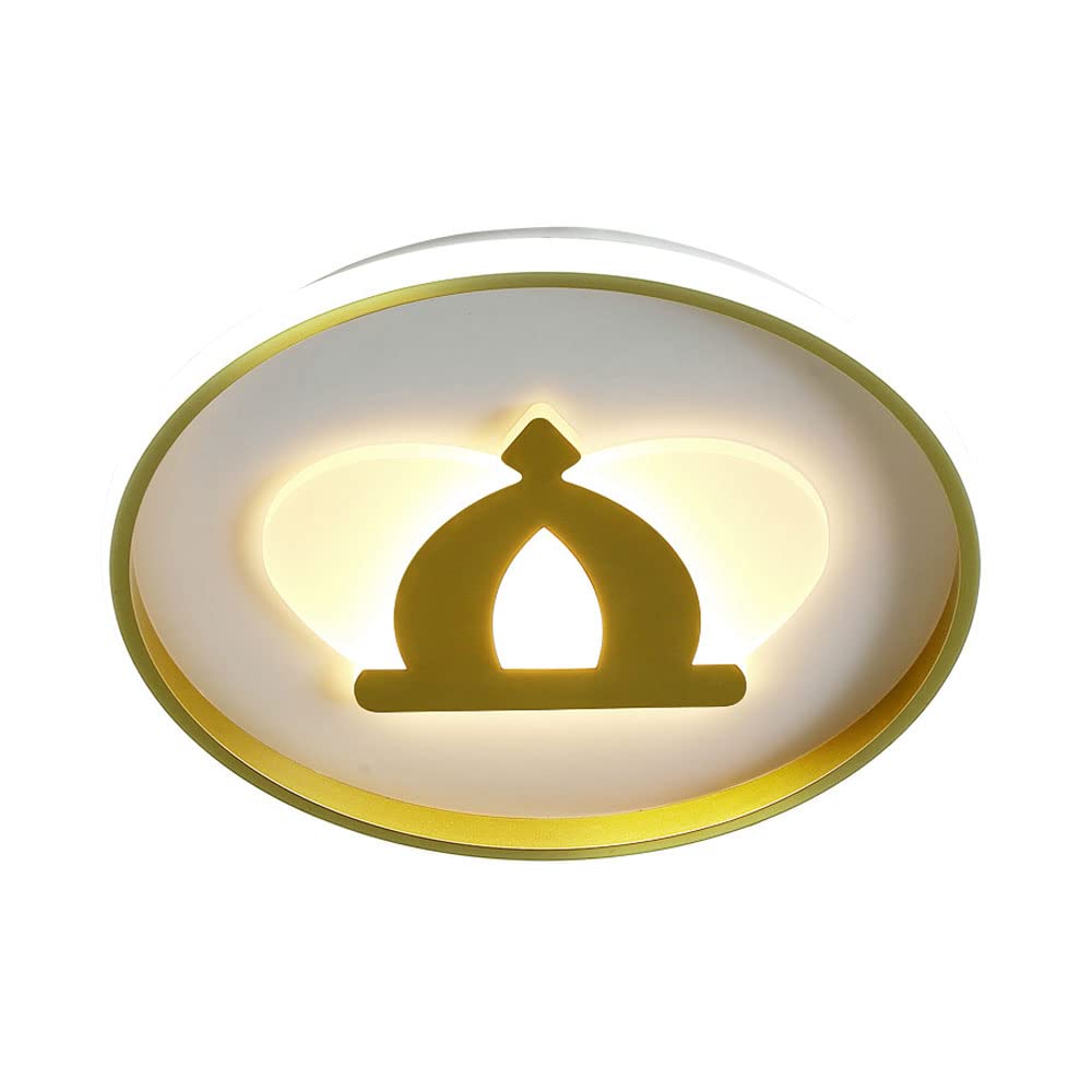 Plafonnier encastré LED 40W rond dorée, éclairage de plafond nordique