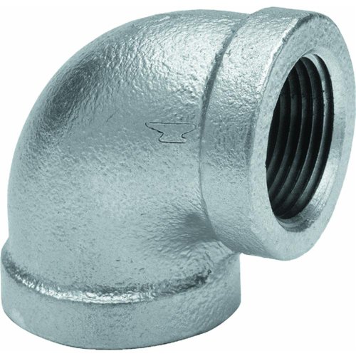 Anvil 8700124400, Malleable Iron Pipe Fitting, 90 Degree Elbow, 2