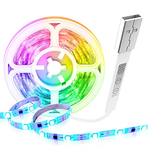 HEERTTOGO Tiras LED 5 Metros USB, Luces LED Habitacion RGB 5050 con Control...