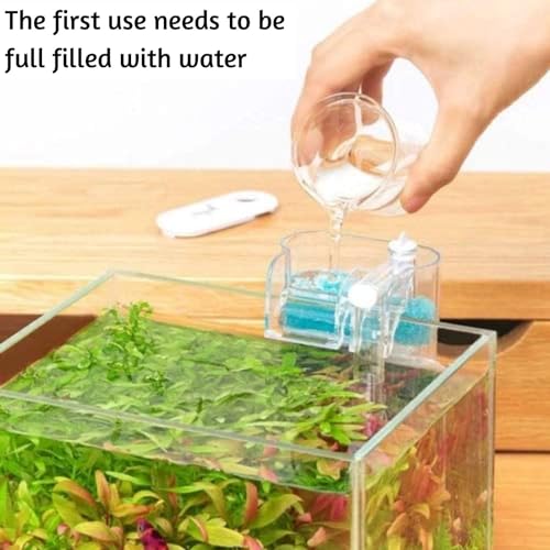 Image of VAYINATO Nepall Transparent Hang On Back Filter 6W|550L /Hr|Fit for 3 Feet Tank for Aquarium Fish Tank with Multiple Layer Filter Pad|Filter Media Provision|Flow Adjustment Knob |Surface Skimmer