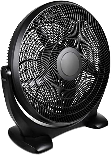 Healsmart 14 Inch 3-Speed Plastic Floor Fans Quiet For Home Commercial, Residential, And Greenhouse Use, Outdoor/Indoor, Black #TOP1